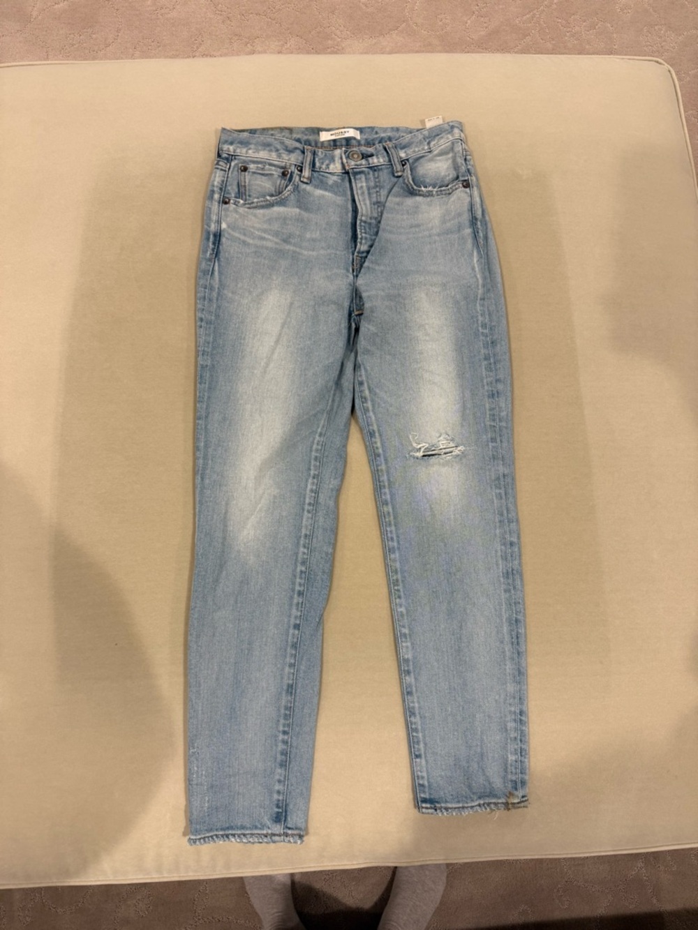 Moussy Vintage Howa Japan Distressed Light Wash Jean Size 26